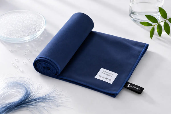 Materialzusammensetzung eines Mikrofaser-Handtuchs aus Polyester und Polyamid einfach erklärt