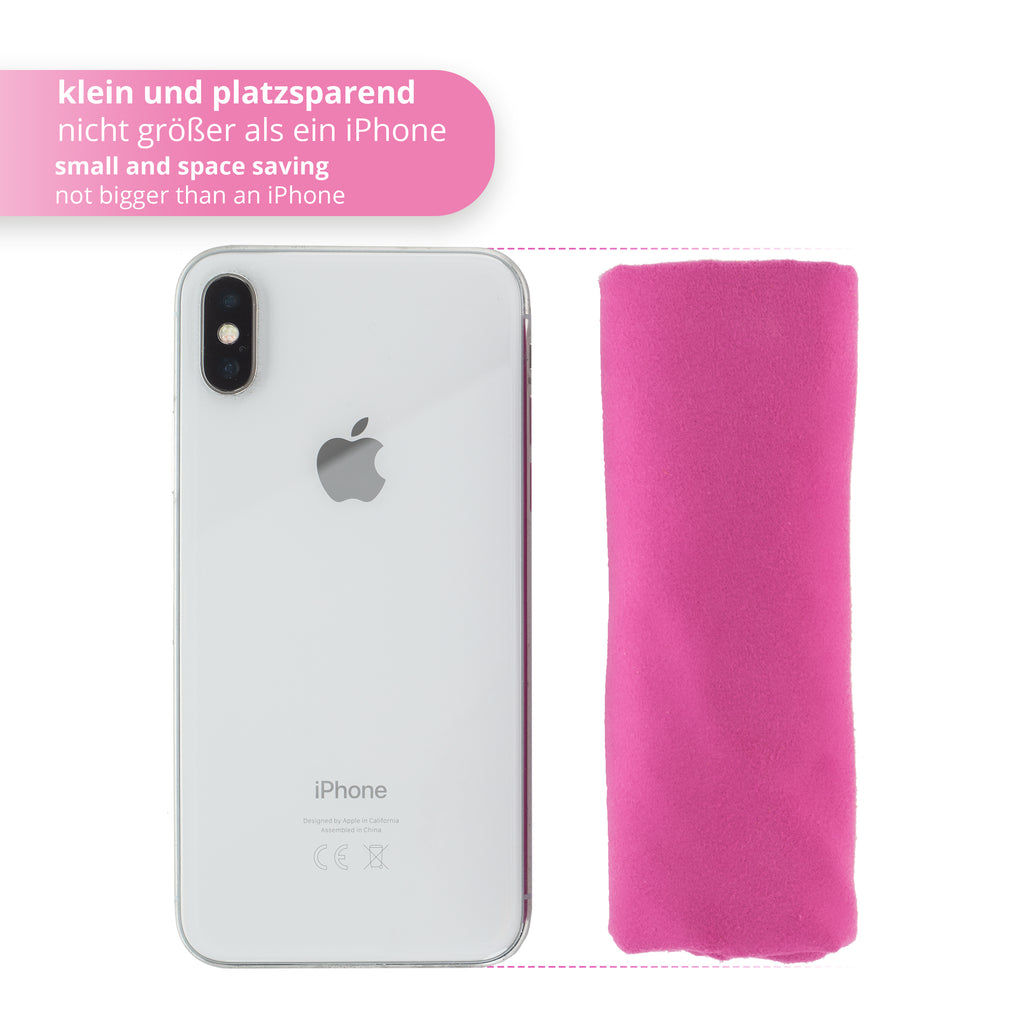 Mikrofaser Handtuch Pink 40x80 cm inkl. Meshbag