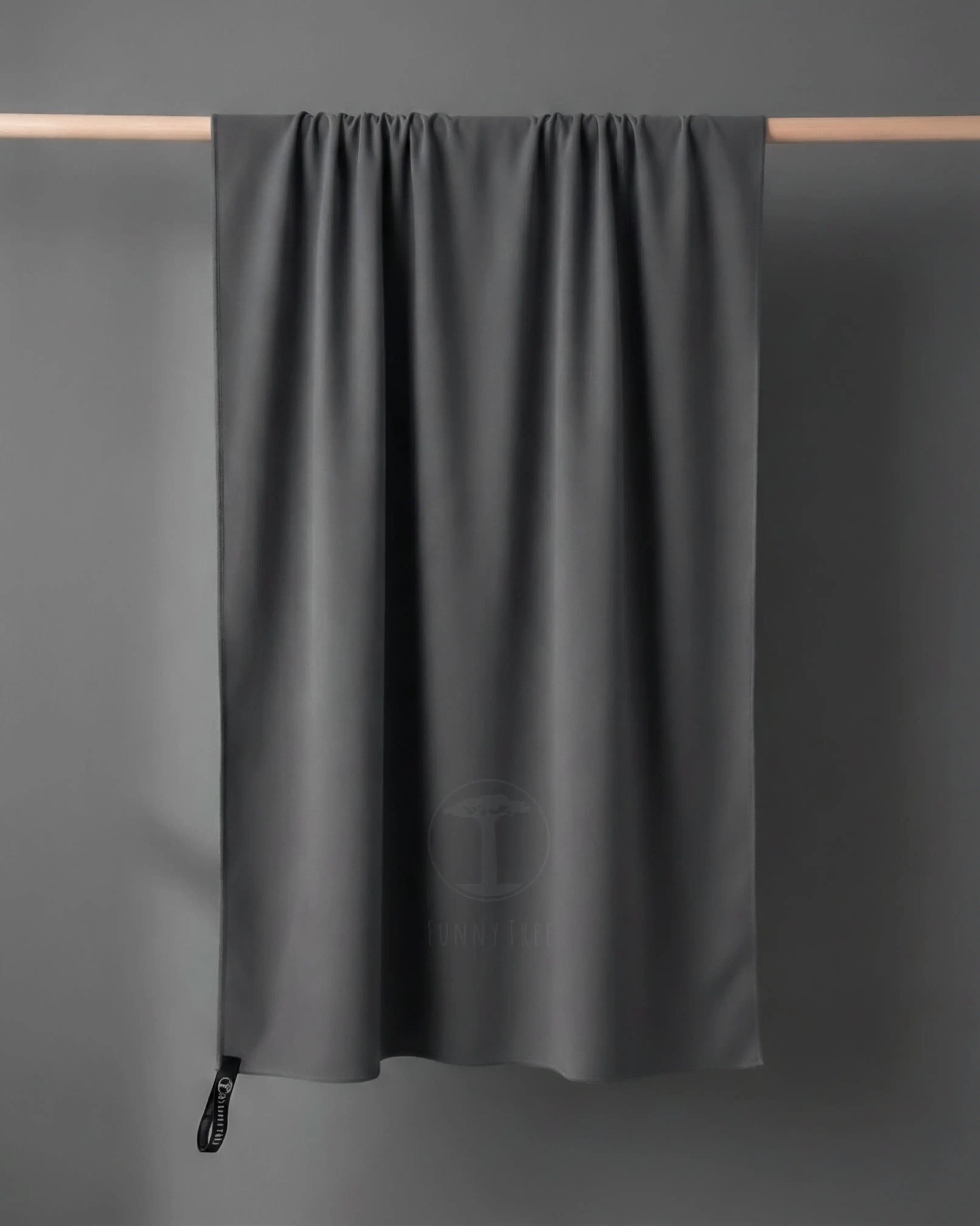 Nachhaltiges EcoGreen Mikrofaserhandtuch | Dunkelgrau