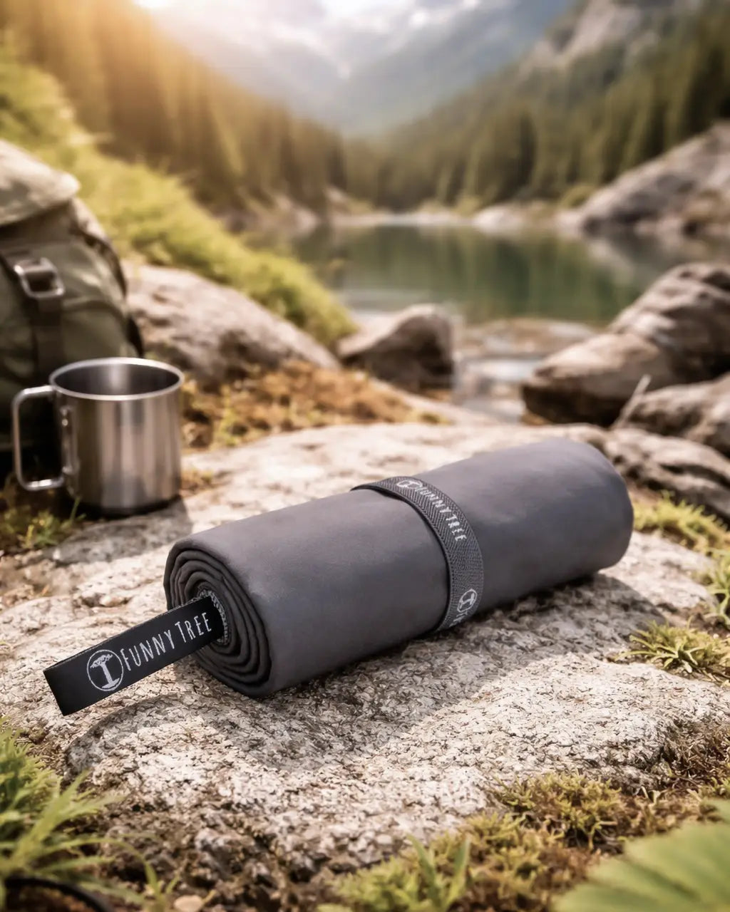 Nachhaltiges EcoGreen Mikrofaserhandtuch | Dunkelgrau