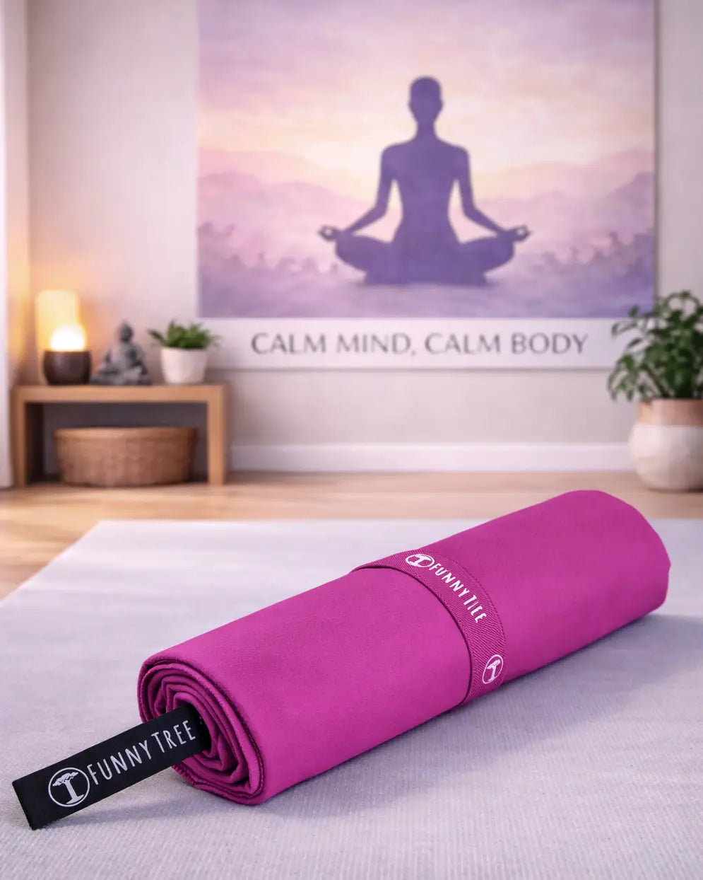 Nachhaltiges EcoGreen Mikrofaserhandtuch | Fuchsia