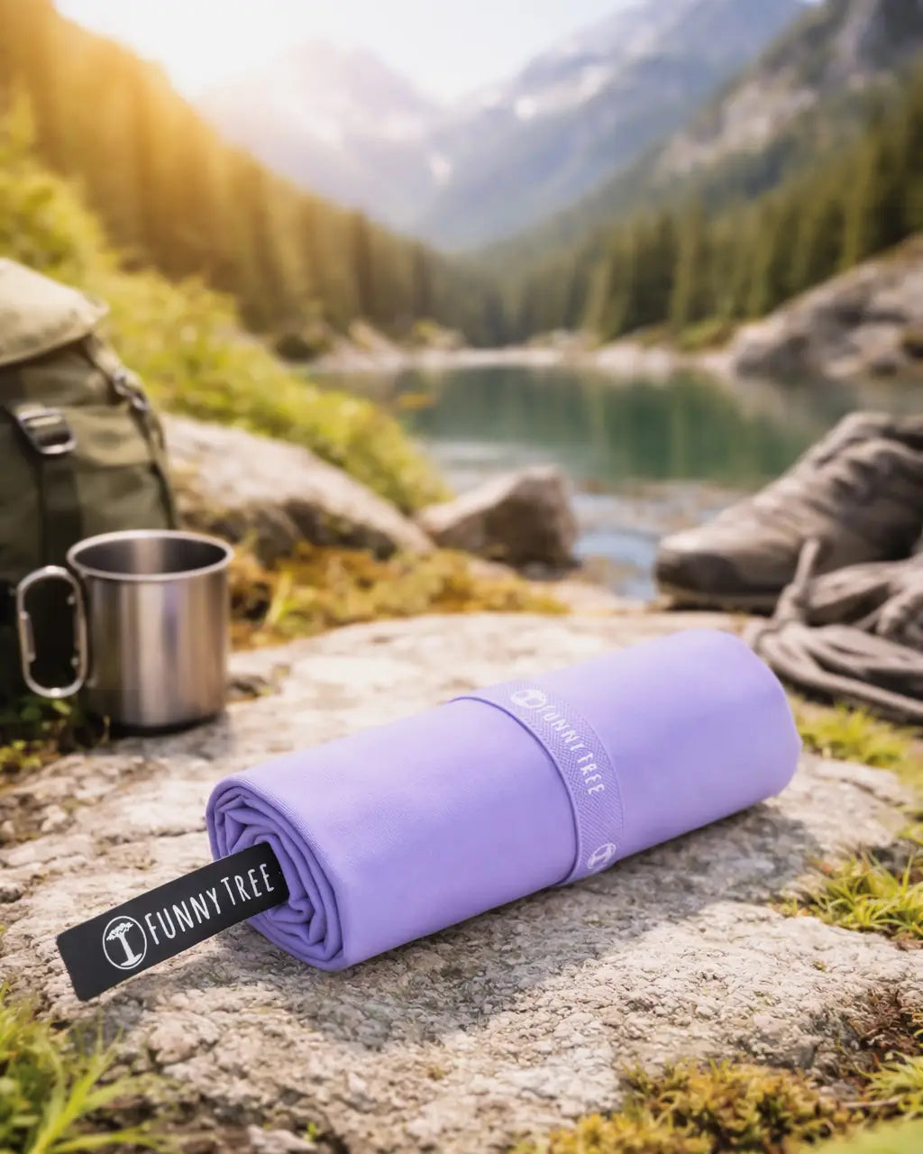 Nachhaltiges EcoGreen Mikrofaserhandtuch | Lavendel