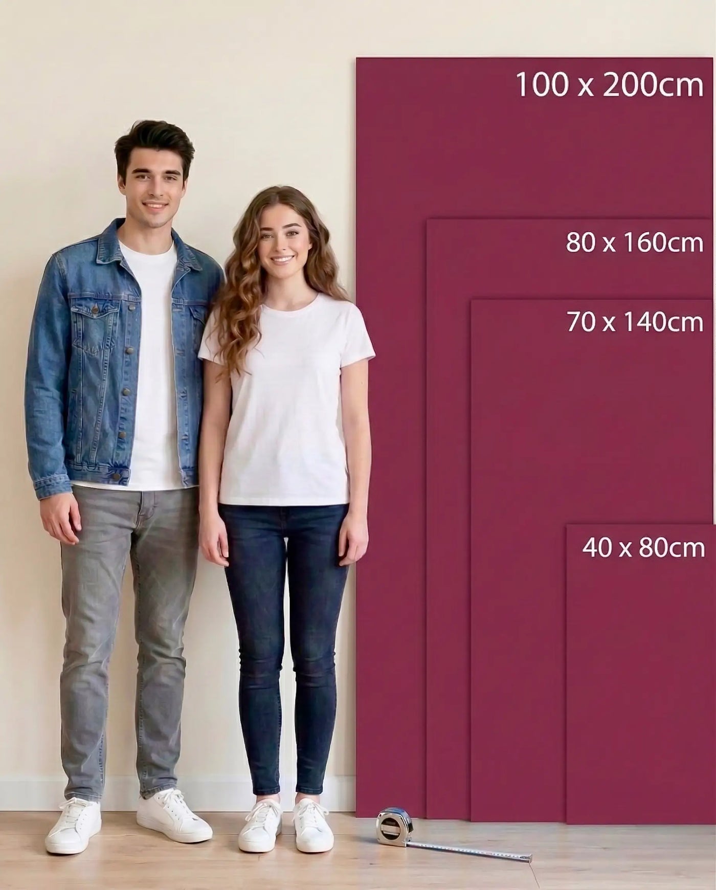 Size Guide für Nachhaltiges EcoGreen Mikrofaserhandtuch | Mauve