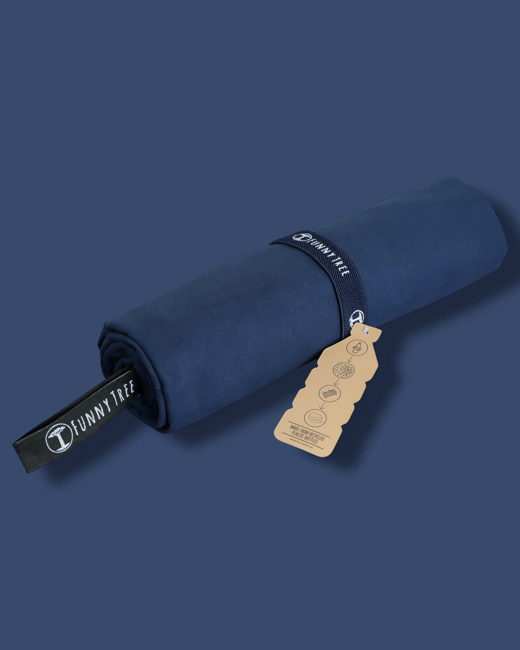 Nachhaltiges EcoGreen Mikrofaserhandtuch | Nachtblau