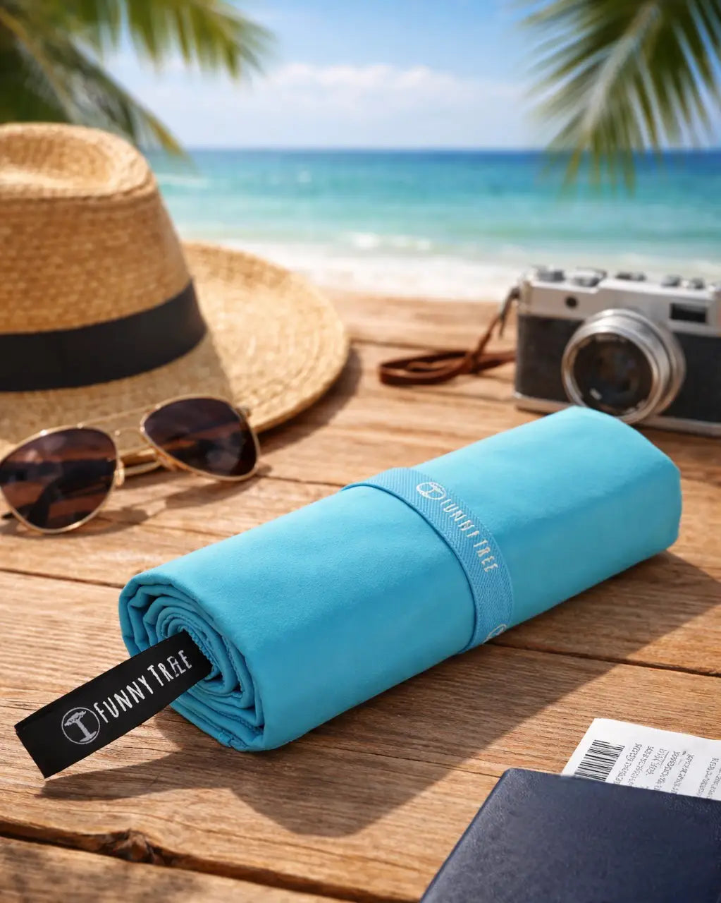 Nachhaltiges EcoGreen Mikrofaserhandtuch | Türkis