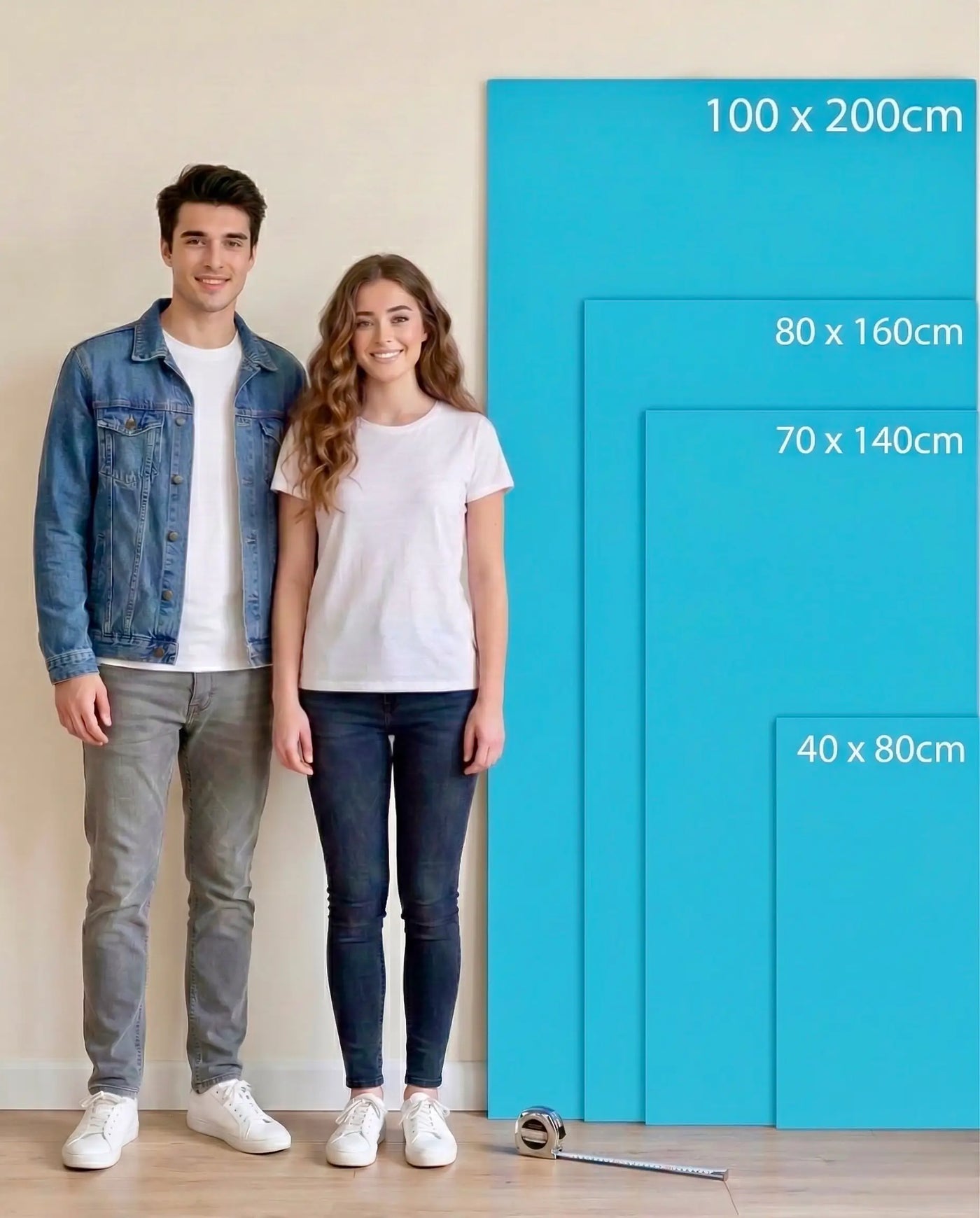 Size Guide für Nachhaltiges EcoGreen Mikrofaserhandtuch | Türkis