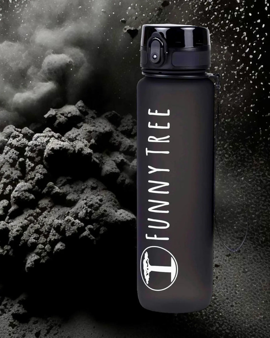 Funny Tree Trinkflasche Obsidian Black – leicht & BPA-frei