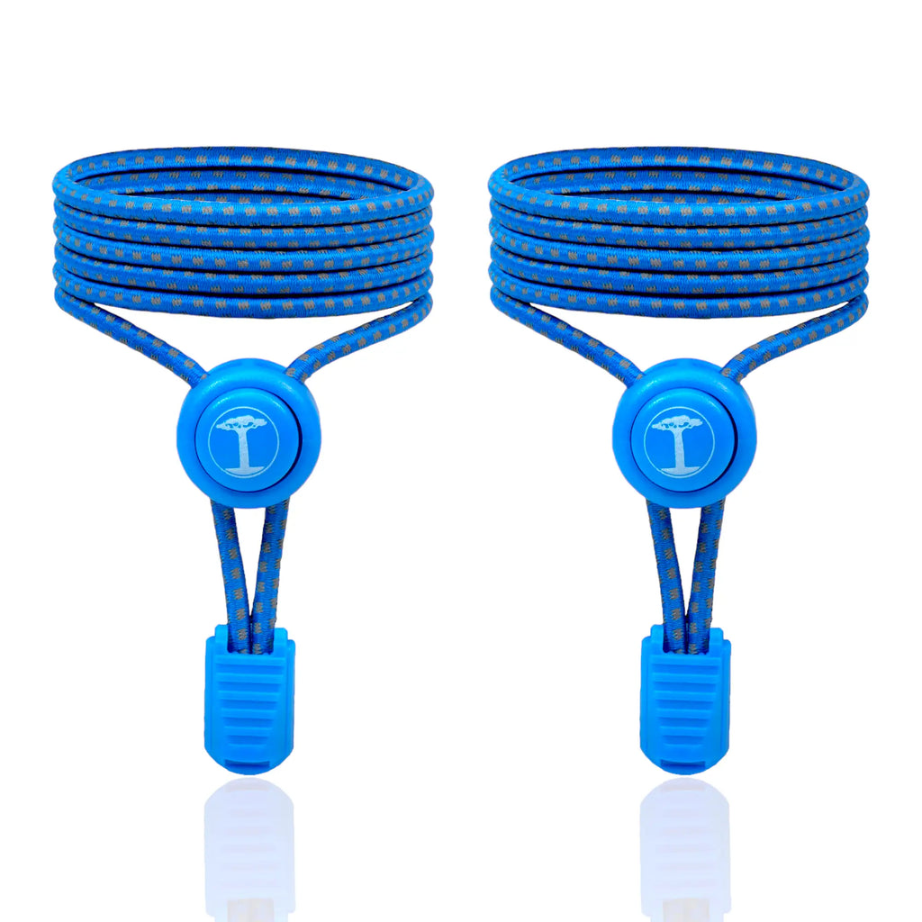 Super reflektierende Schnürsenkel Blau – elastische Schnürsenkel für mehr Sichtbarkeit