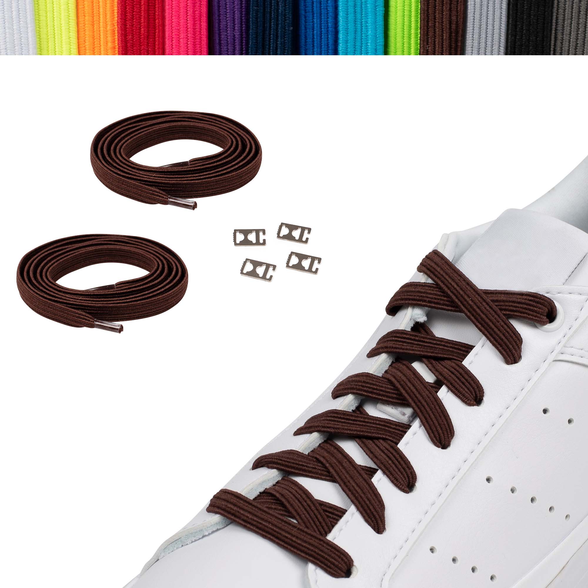 funnytree-elastische-schnuersenkel-speed-locks-casual-brown
