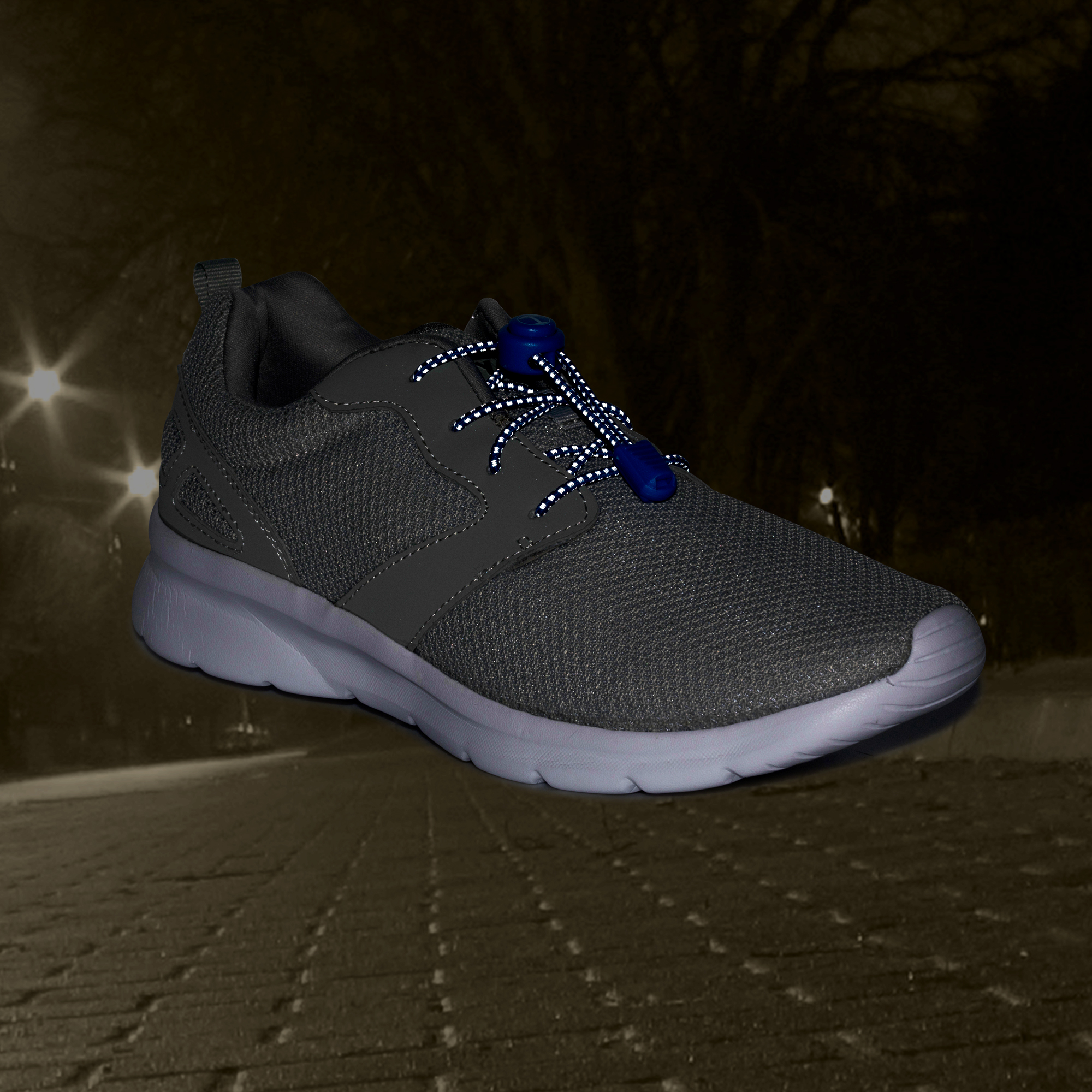 funnytree-elastische-schnuersenkel-speed-locks-super-reflective-blau-schuh-nacht