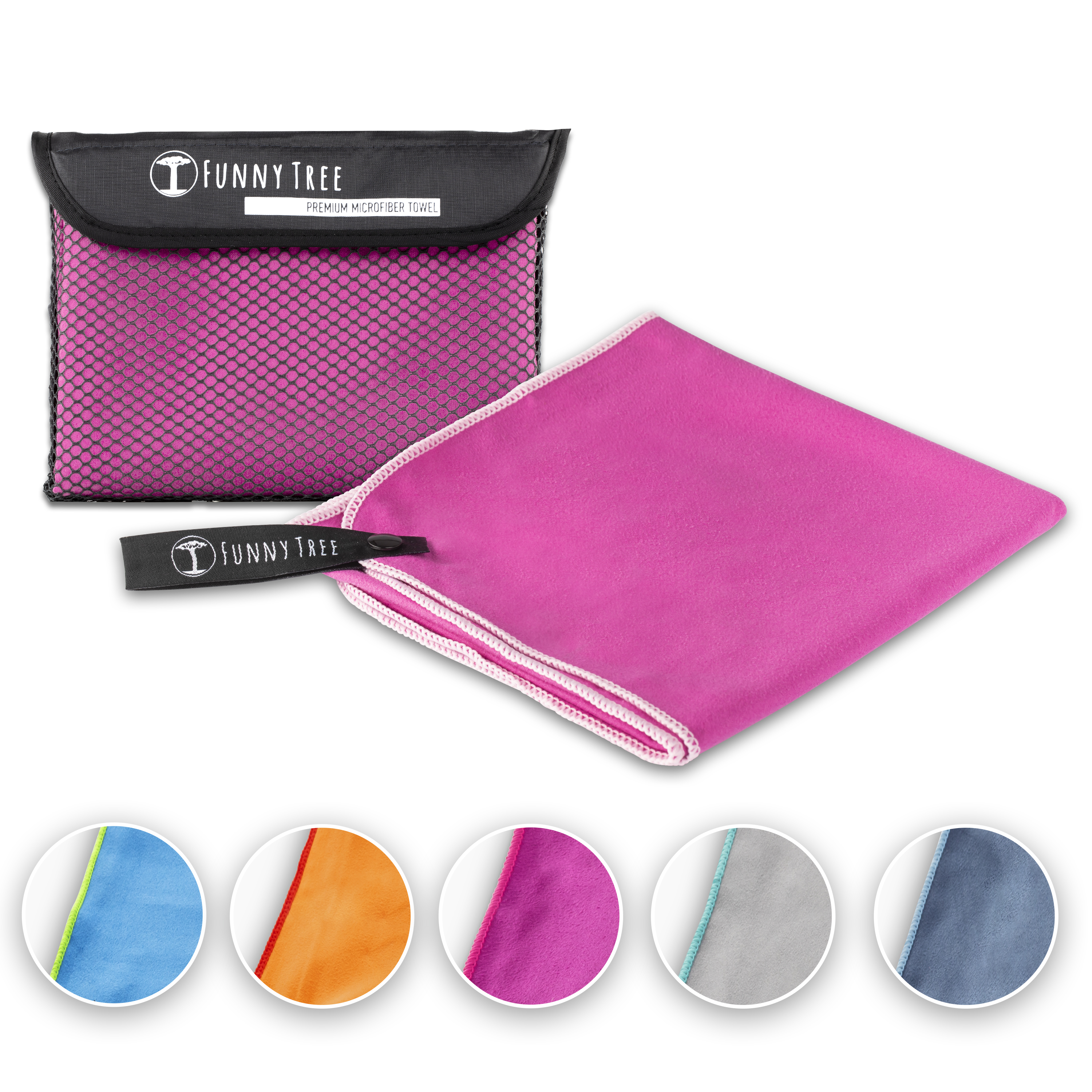 Mikrofaser Handtuch | 40x80cm | flacher Meshbag